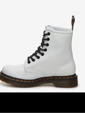 Dr. Martens Women's White Leather Combat Boot